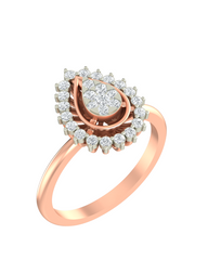 18K Gold & Diamond Ring For Women KRA10006