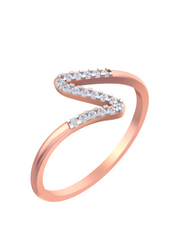 18K Gold & Diamond Dailywear Ring For Women KSK175