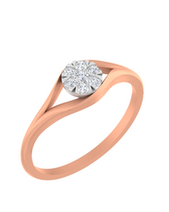 18K Gold & Diamond Ring For Women KRE10519