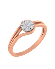 18K Gold & Diamond Ring For Women KRE10516