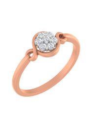 18K Gold & Diamond Band Ring For Women KRE10513