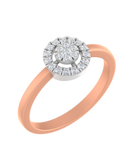 18K Gold & Diamond Band Ring For Women KRE10512