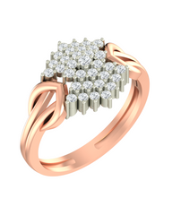 18K Gold & Diamond Ring For Women KRA10071