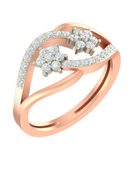 18K Gold & Diamond Ring For Women KRA10068