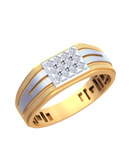 18K Gold & Diamond Ring For Men KRB60155