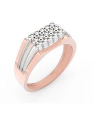 18K Gold & Diamond Band Ring For Men KRC60255