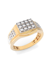 18K Gold & Diamond Band Ring For Men KRC60254
