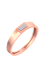 18K Gold & Diamond Band Ring For Men KSK231