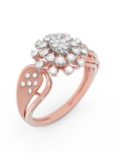 18K Gold & Diamond Engagement Ring For Women KRL10497