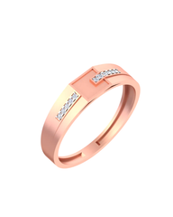 18K Gold & Diamond Band Ring For Men KSK256
