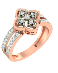 18K Gold & Diamond Engagement Ring For Women KRA10050