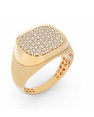 18K Gold & Diamond Engagement Ring For Men KRC60141