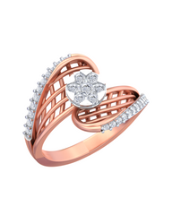 18K Gold & Diamond Ring For Women KRB10269