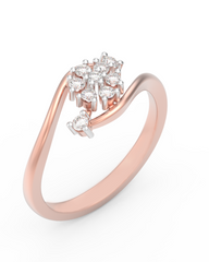 18K Gold & Diamond Ring For Women KRC10454