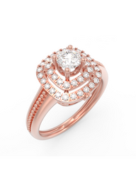 18K Gold & Diamond Engagement Ring For Women KRL10414