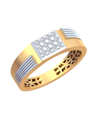18K Gold & Diamond Ring For Men KRB60148