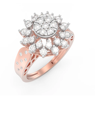 18K Gold & Diamond Cocktail Ring For Women KRA10032