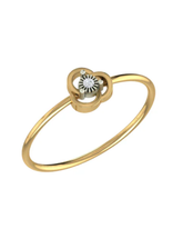 18K Gold & Diamond Dailywear Ring For Women PLR-08