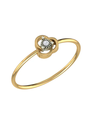 18K Gold & Diamond Dailywear Ring For Women PLR-08