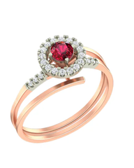 18K Gold & Diamond Ring For Women KLR-88