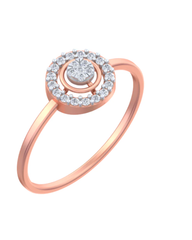 18K Gold & Diamond Band Ring For Women KSK153