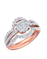 18K Gold & Diamond Engagement Ring For Women KRB10425