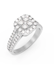White Gold & Diamond Engagement Ring For Women KRL10410