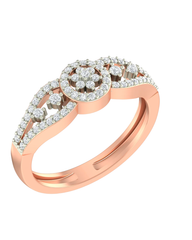 18K Gold & Diamond Engagement Ring For Women KRA10049