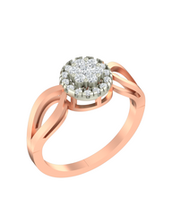 18K Gold & Diamond Ring For Women KRA10060
