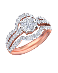 18K Gold & Diamond Engagement Ring For Women KRB10425