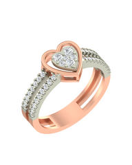 18K Gold & Diamond Ring For Women KRA10029