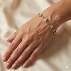18K Gold & Diamond Bracelets For Women KFJ70006