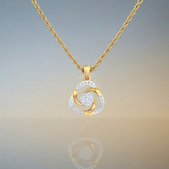 Minimalist Gold & Diamond Pendent Set KRC40671