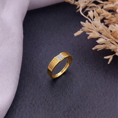 Gold & Diamond Band Ring For Men KRC20060