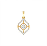 18K Gold & Diamond Floral Pendant Set KRA40035P
