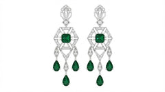 14K Gold & Diamond Women Gemstone Earring KRI44021ER