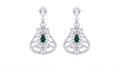 14K Gold & Diamond Women Gemstone Earring KRI44022EG