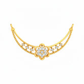 18K Gold & Diamond Dailywear Mangalsutra For Women KRB90047