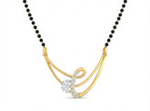 18K Gold & Diamond Beaded Mangalsutra For Women KSK188