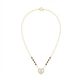 18K Gold & Diamond Heart Mangalsutra For Women KRE90085