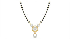 18K Gold & Diamond Beaded Mangalsutra For Women KRA90062