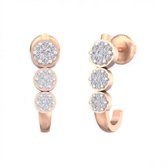 18K Gold & Diamond Women Earring KRB30017