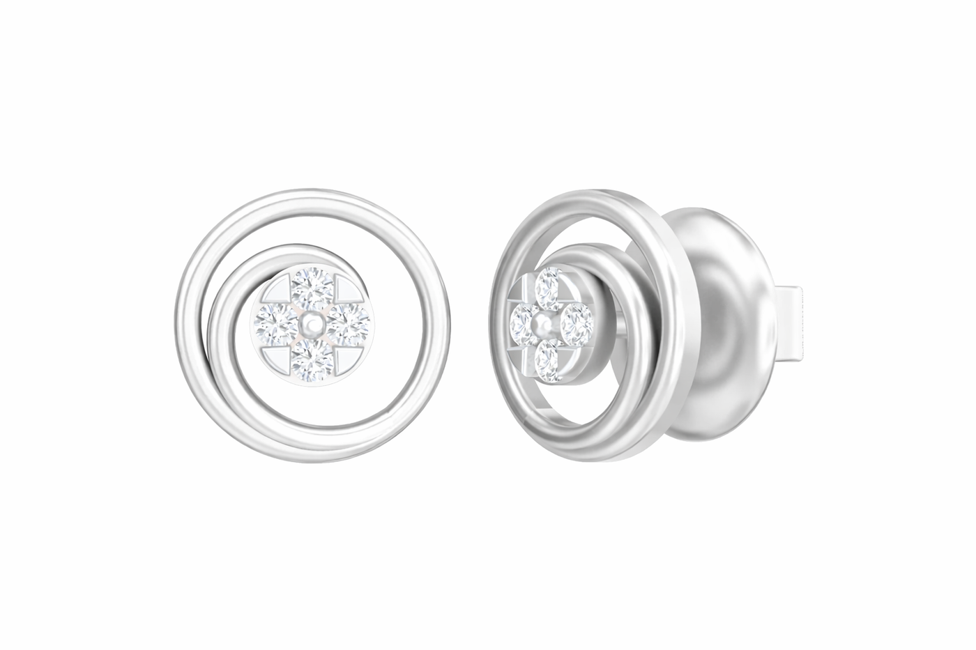 Gold & Diamond Women Stud Earring KRC30135