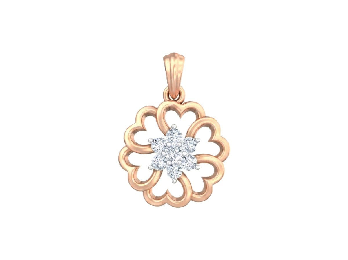 Timeless rose gold and diamond pendant crafted for women who appreciate elegance.
