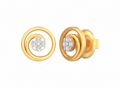 18K Gold & Diamond Women Stud Earring KSK058