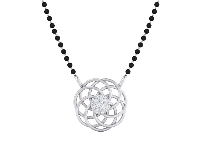 Gold & Diamond Modern Mangalsutra For Women KRB50023