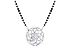 18K Gold & Diamond Beaded Mangalsutra For Women KSK209