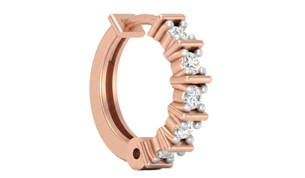 Gold & Diamond Nose Ring KRC80287