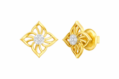 18K Gold & Diamond Women Stud Earring KSK016