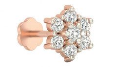 18K Gold & Diamond Stud Nose Pin KRA50010
